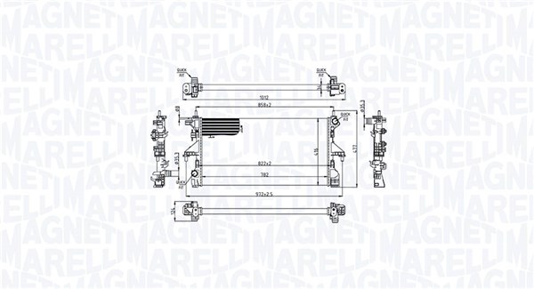 Радіатор, система охолодження двигуна   350213215200   MAGNETI MARELLI