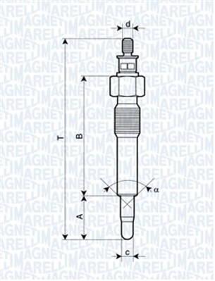 Свічка розжарювання   062583202304   MAGNETI MARELLI