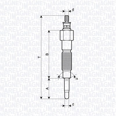 Свічка розжарювання   062900142304   MAGNETI MARELLI