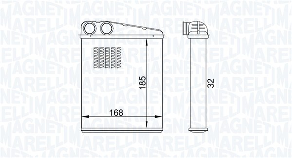 Теплообмінник, система опалення салону   350218457000   MAGNETI MARELLI