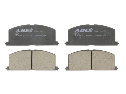 Комплект гальмівних накладок, дискове гальмо   C12035ABE   ABE