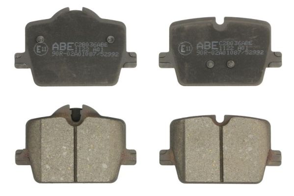 Комплект тормозных колодок, дисковый тормоз   C2B036ABE   ABE