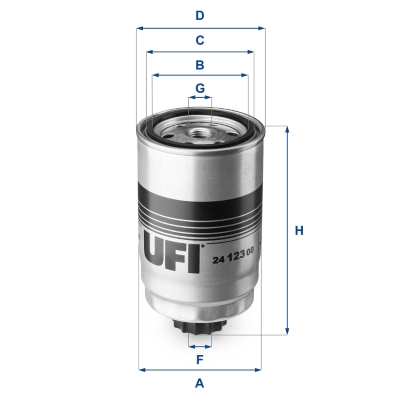 Топливный фильтр   24.123.00   UFI