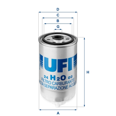 Топливный фильтр   24.H2O.00   UFI