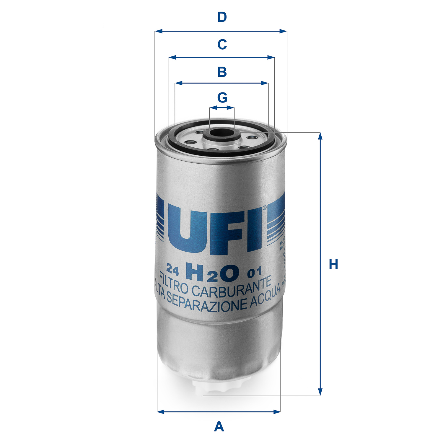 Топливный фильтр   24.H2O.01   UFI