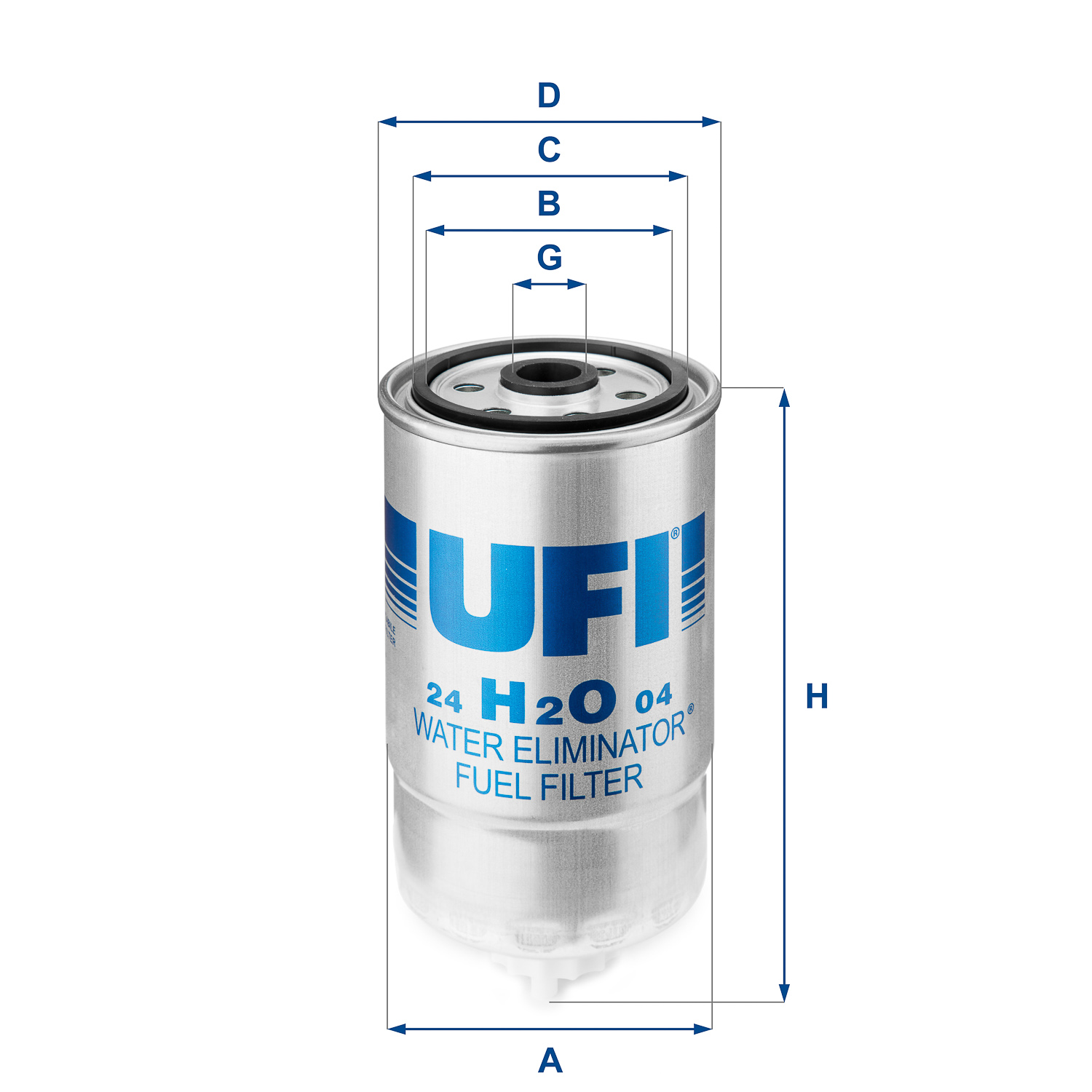 Топливный фильтр   24.H2O.04   UFI