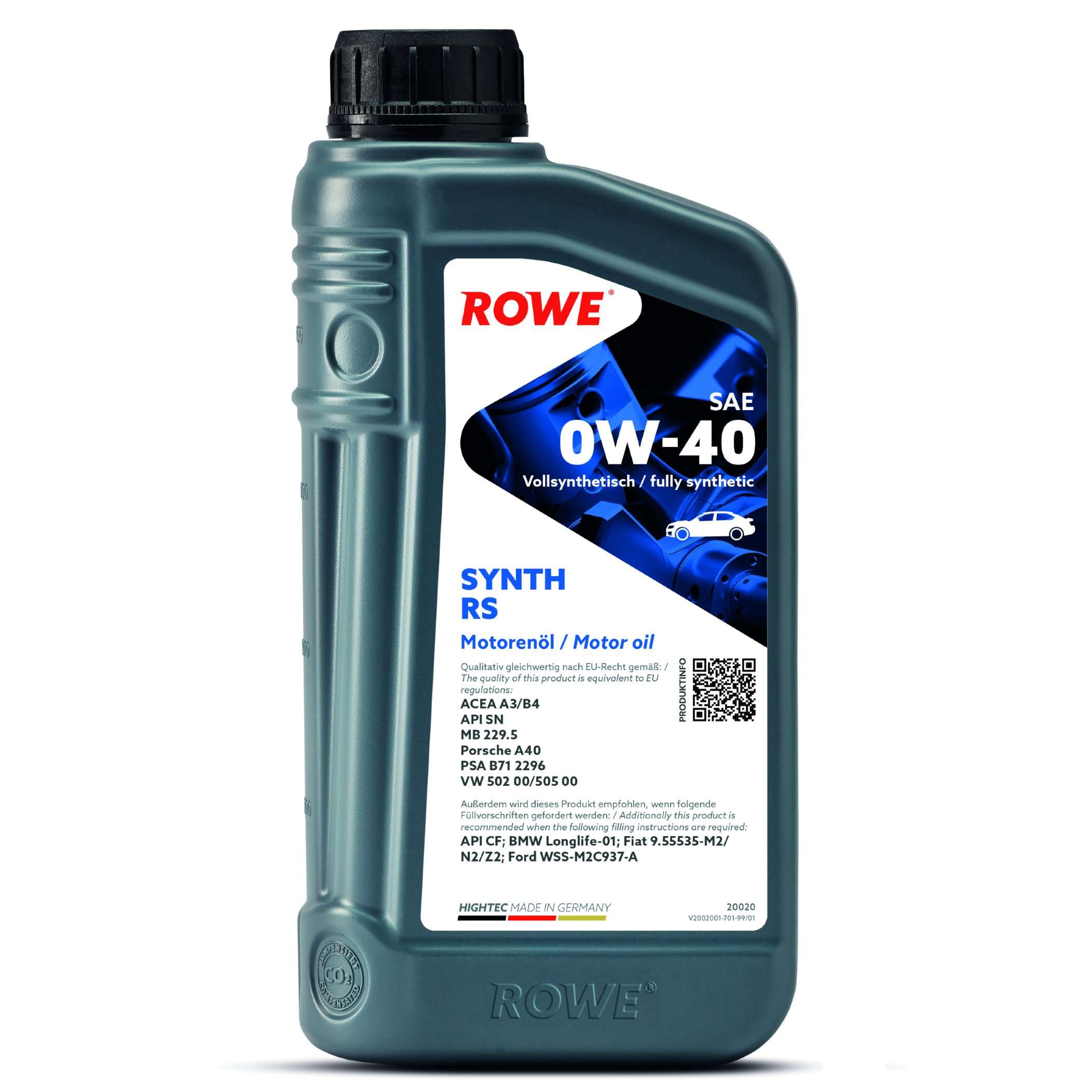 Моторна олива ROWE Synth RS 0W-40 1 л, 20020-0010-99