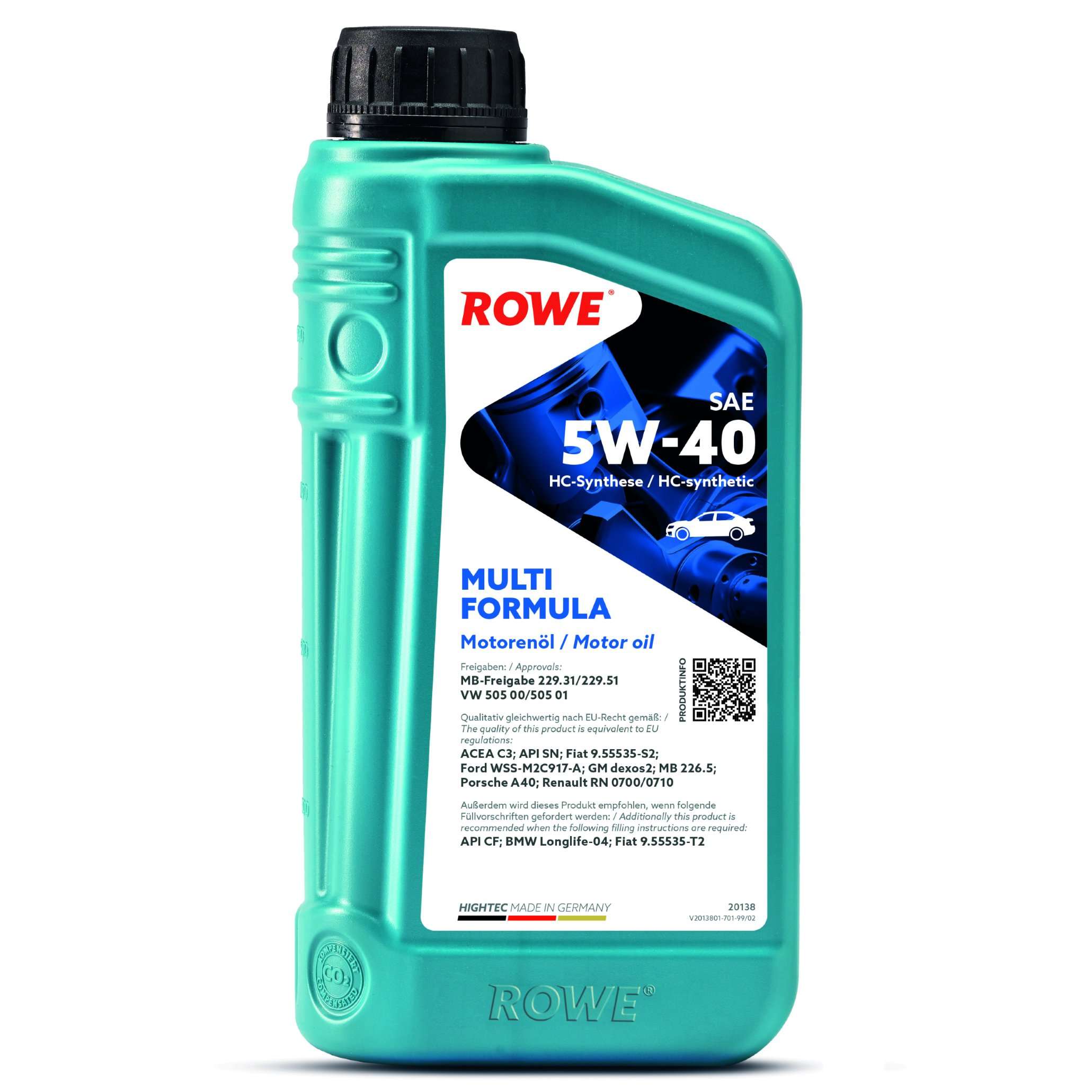 Моторное масло ROWE Multi Formula 5W-40 1 л, 20138-0010-99