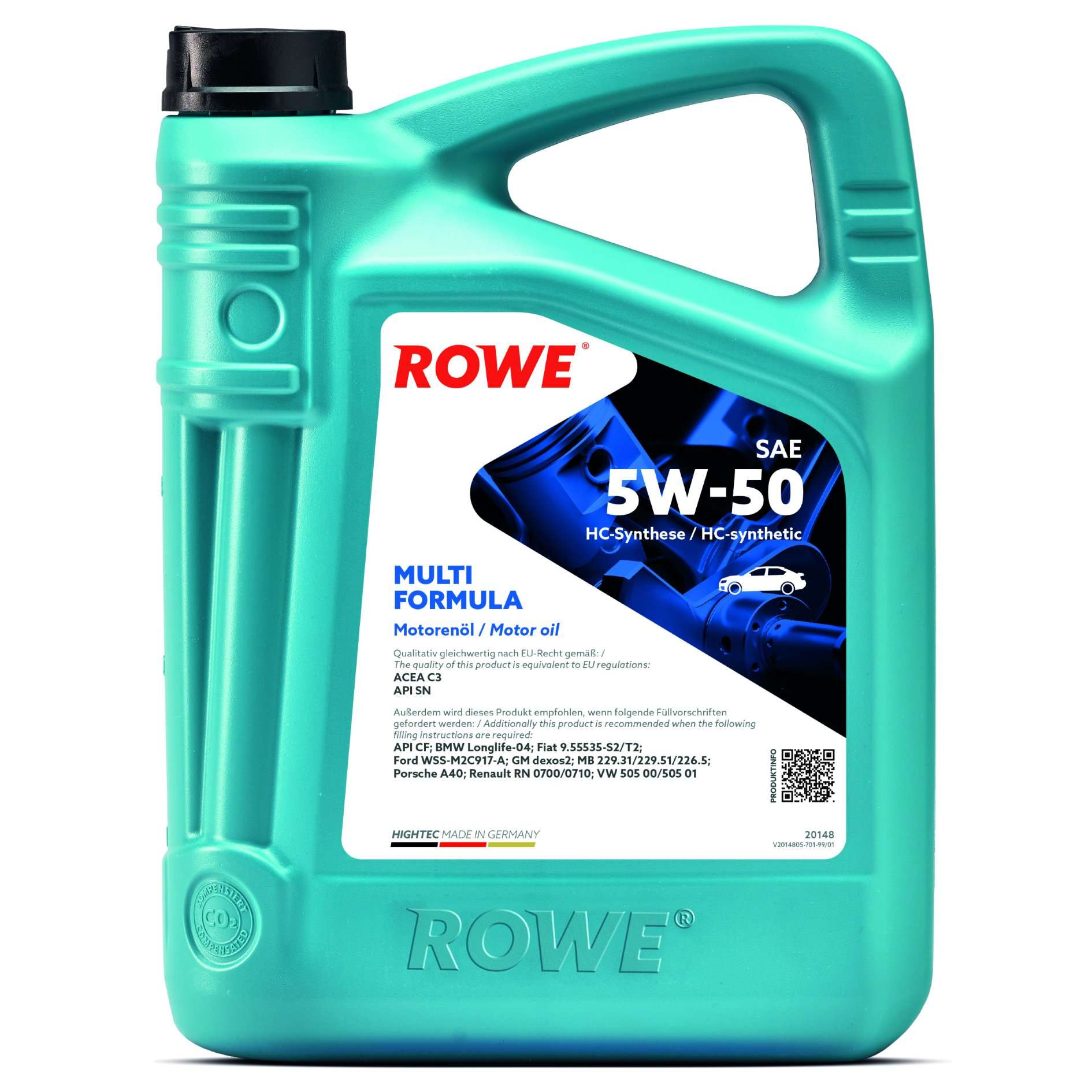 Моторное масло ROWE Multi Formula 5W-50 5 л, 20148-0050-99