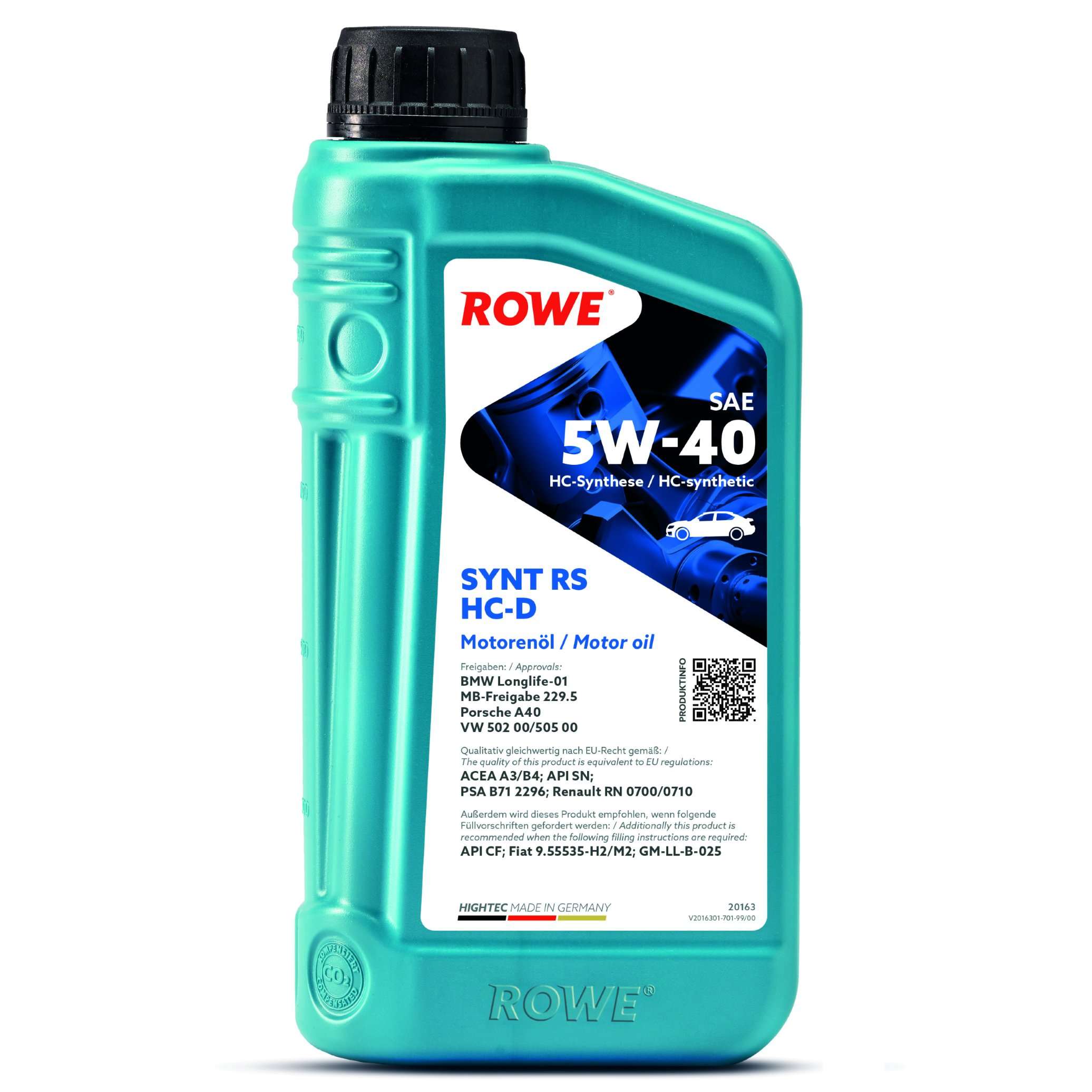 Моторна олива ROWE Synt RS HC-D 5W-40 1 л, 20163-0010-99