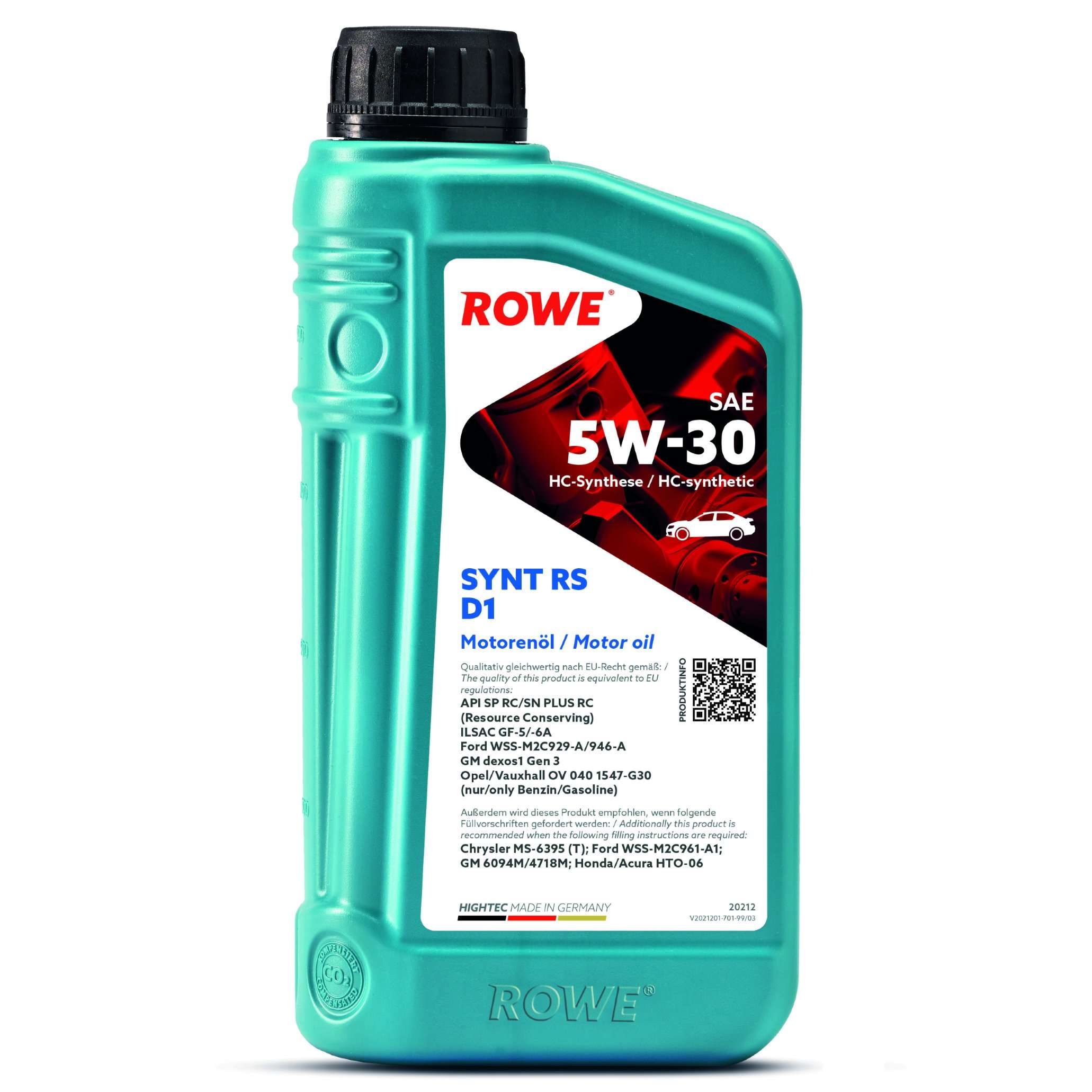 Моторное масло ROWE Synt RS D1 5W-30 1 л, 20212-0010-99