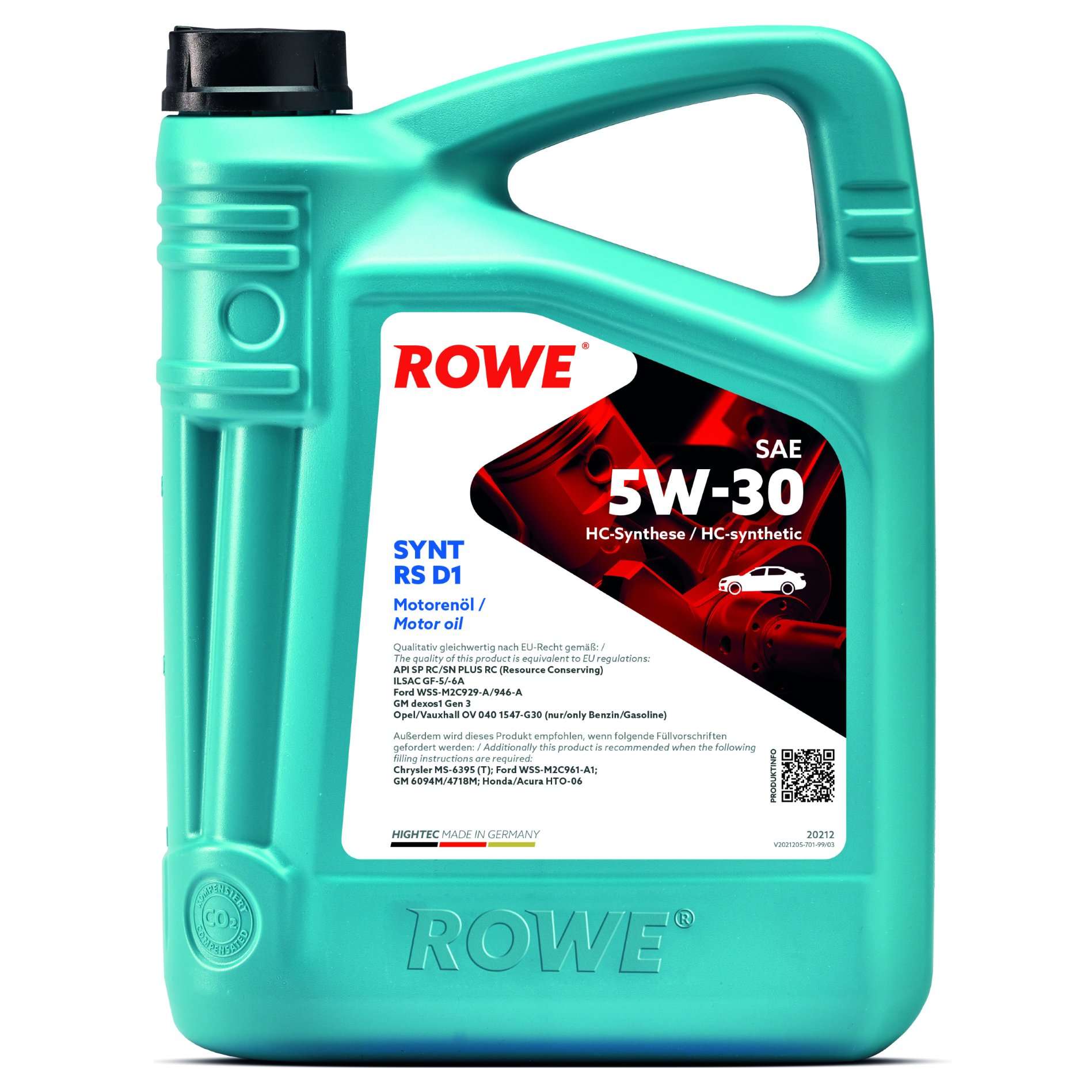 Моторное масло ROWE Synt RS D1 5W-30 5 л, 20212-0050-99