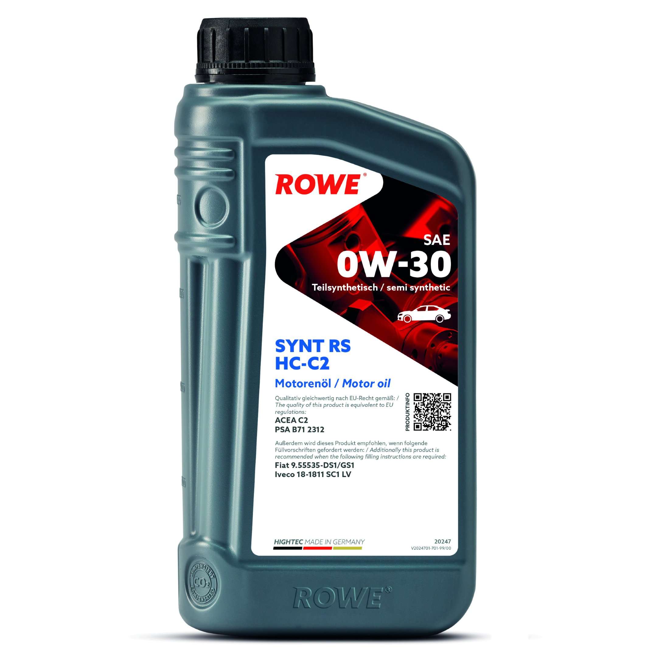 Моторна олива ROWE Synt RS HC-C2 0W-30 1 л, 20247-0010-99