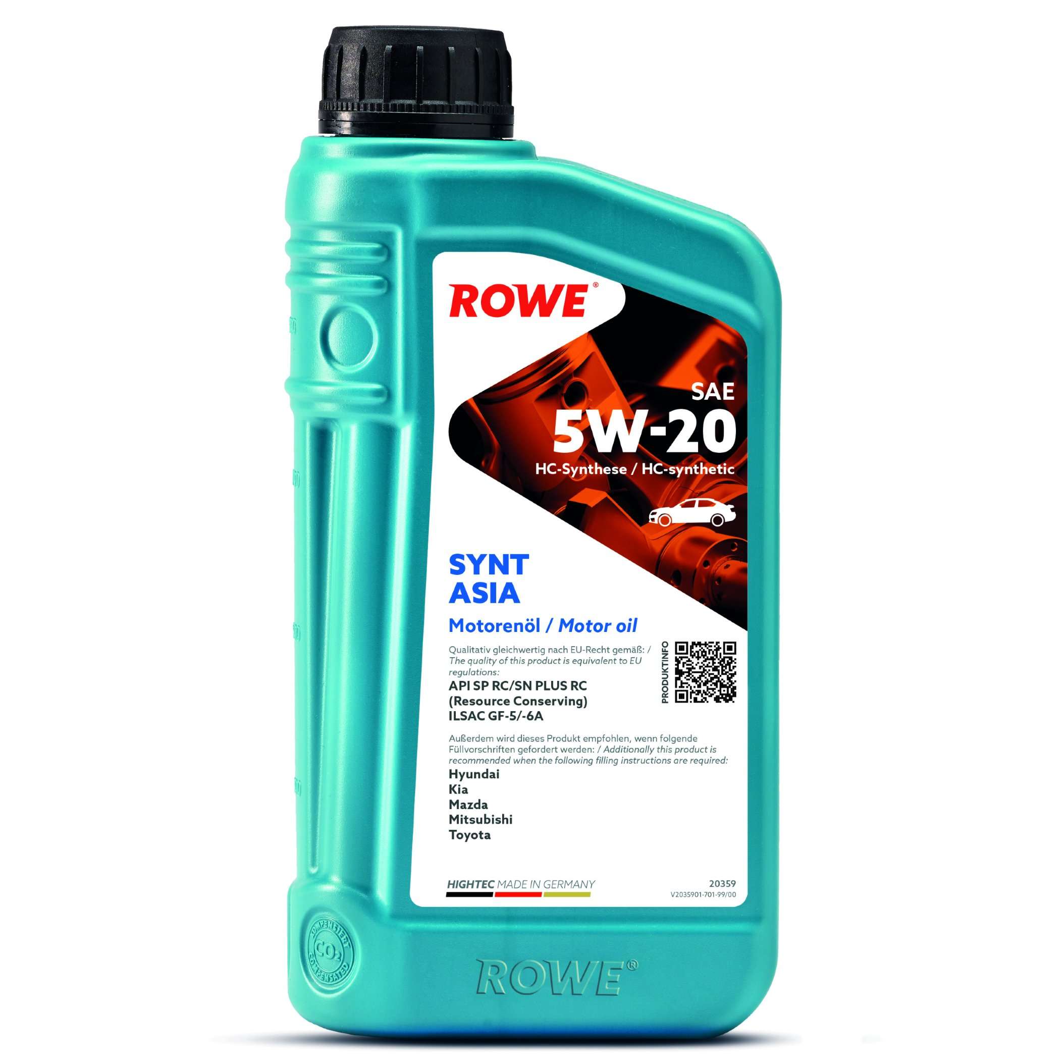 Моторна олива ROWE Synt Asia 5W-20 1 л, 20359-0010-99