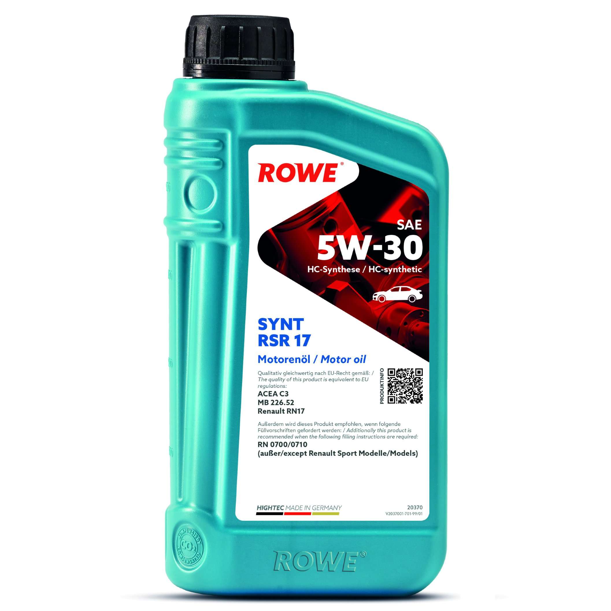Моторное масло ROWE Synt RSR 17 5W-30 1 л, 20370-0010-99