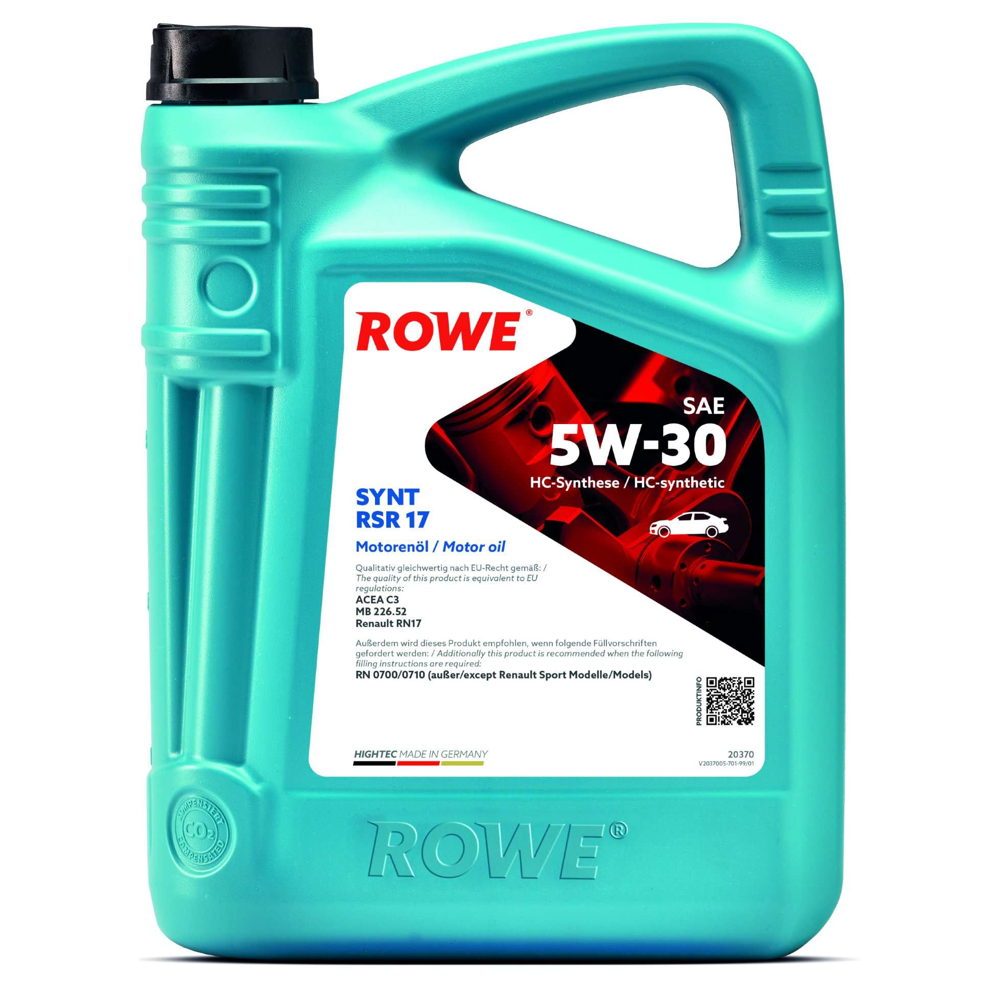Моторное масло ROWE Synt RSR 17 5W-30 5 л, 20370-0050-99