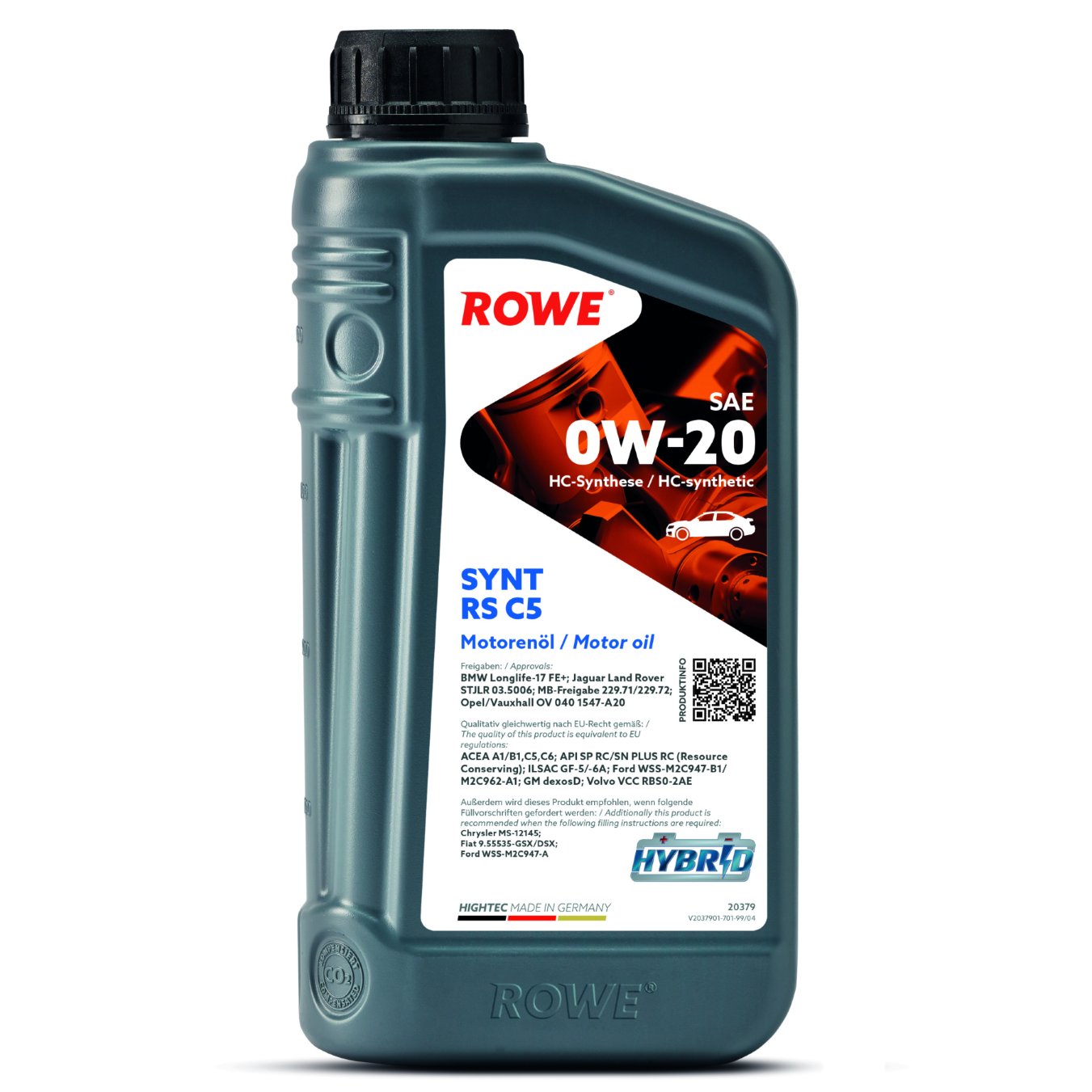 Моторное масло ROWE Synt RS C5 0W-20 1 л, 20379-0010-99