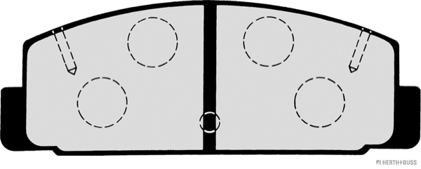 Комплект тормозных колодок, дисковый тормоз   J3613002   HERTH+BUSS JAKOPARTS