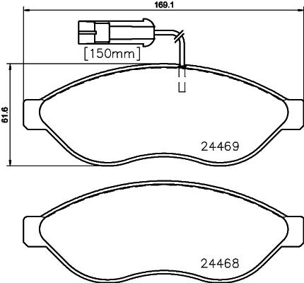 Комплект тормозных колодок, дисковый тормоз   MDB3365   MINTEX