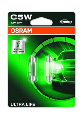 Лампа розжарювання, ліхтар номерного знака   6418ULT-02B   ams-OSRAM