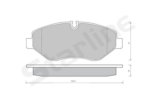 Комплект тормозных колодок, дисковый тормоз   BD S426   STARLINE