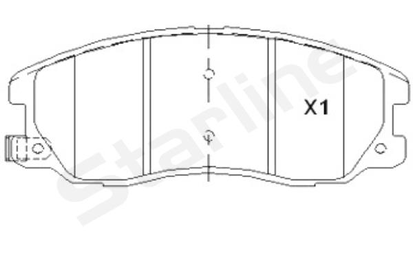 Комплект тормозных колодок, дисковый тормоз   BD S852P   STARLINE