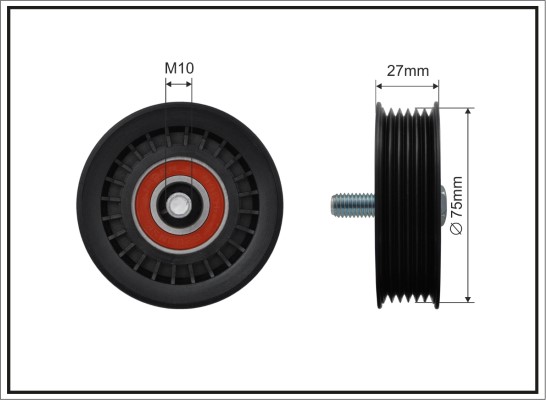 Відвідний/напрямний ролик, поліклиновий ремінь   500522   CAFFARO
