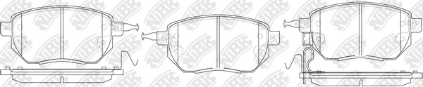 Комплект гальмівних накладок, дискове гальмо   PN2901   NiBK
