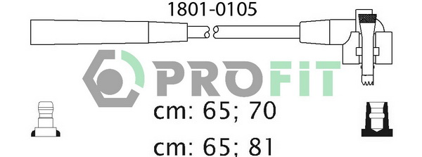 Комплект проводов зажигания   1801-0105   PROFIT