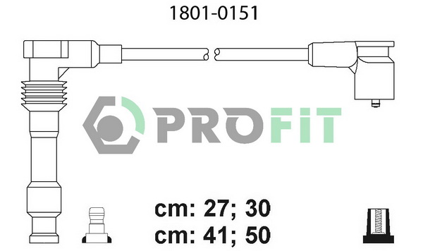 Комплект проводов зажигания   1801-0151   PROFIT