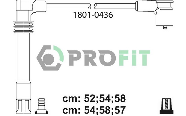 Комплект проводов зажигания   1801-0436   PROFIT