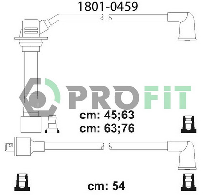 Комплект проводів високої напруги   1801-0459   PROFIT