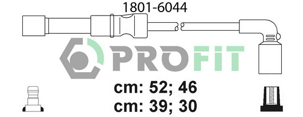 Комплект проводів високої напруги   1801-6044   PROFIT