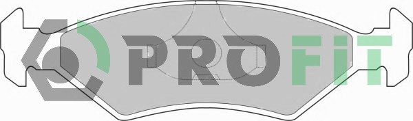 Комплект гальмівних накладок, дискове гальмо   5000-0206   PROFIT