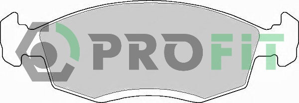 Комплект гальмівних накладок, дискове гальмо   5000-0579   PROFIT