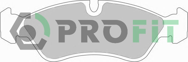 Комплект гальмівних накладок, дискове гальмо   5000-0584   PROFIT