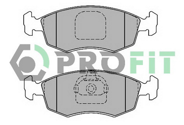 Комплект гальмівних накладок, дискове гальмо   5000-1376   PROFIT