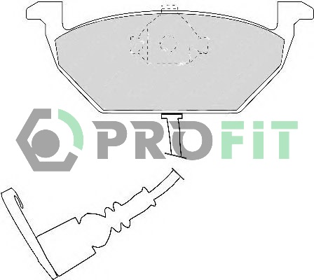 Комплект тормозных колодок, дисковый тормоз   5000-1398   PROFIT