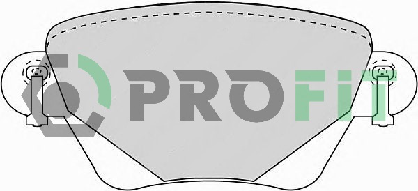 Комплект гальмівних накладок, дискове гальмо   5000-1416   PROFIT