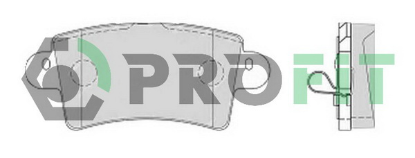 Комплект тормозных колодок, дисковый тормоз   5000-1453   PROFIT