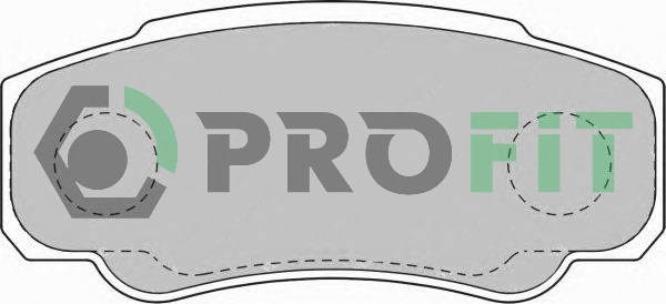 Комплект гальмівних накладок, дискове гальмо   5000-1480   PROFIT