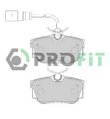 Комплект тормозных колодок, дисковый тормоз   5000-1482   PROFIT