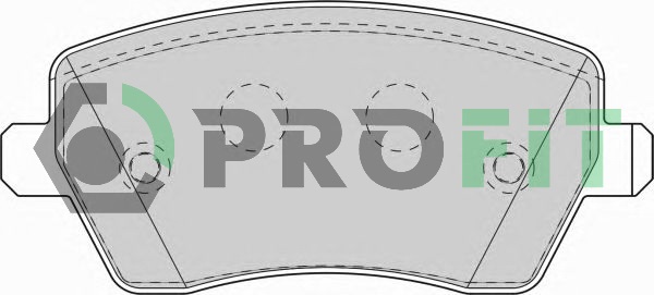 Комплект гальмівних накладок, дискове гальмо   5000-1617   PROFIT