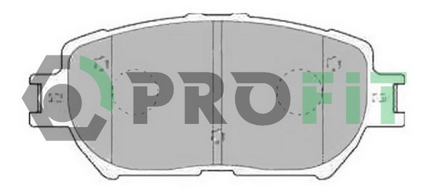 Комплект гальмівних накладок, дискове гальмо   5000-1620   PROFIT