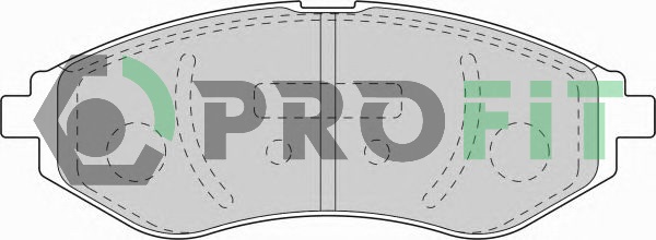 Комплект гальмівних накладок, дискове гальмо   5000-1699   PROFIT