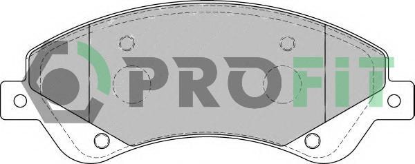 Комплект гальмівних накладок, дискове гальмо   5000-1929   PROFIT