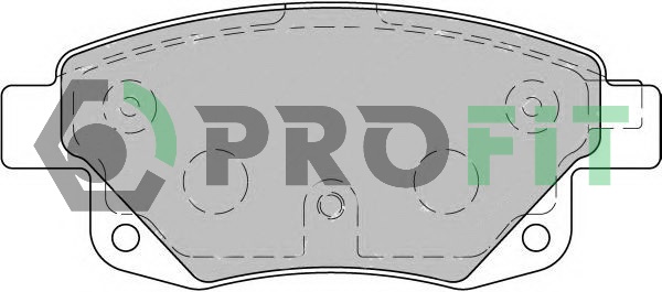 Комплект гальмівних накладок, дискове гальмо   5000-1930   PROFIT