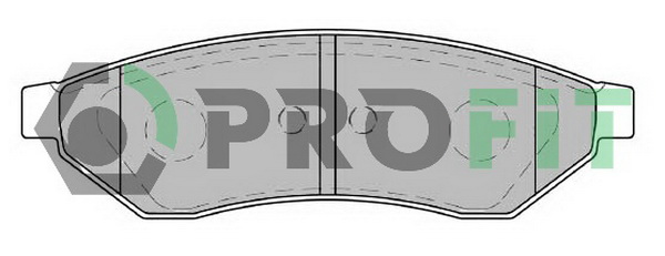 Комплект тормозных колодок, дисковый тормоз   5000-1986   PROFIT