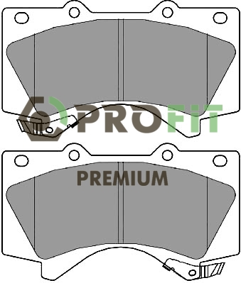 Комплект гальмівних накладок, дискове гальмо   5005-4229   PROFIT