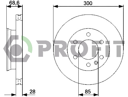 Гальмівний диск   5010-0310   PROFIT